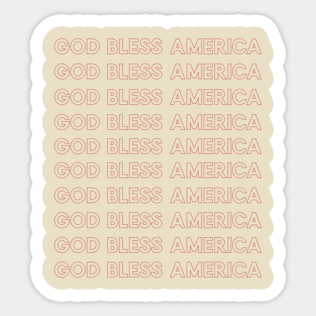 God Bless America Sticker by MessageOnApparel